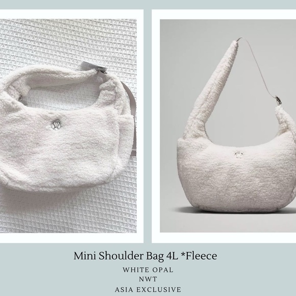 🆕 Mini Shoulder Bag 4L Fleece White Opal - Picture 1 of 1